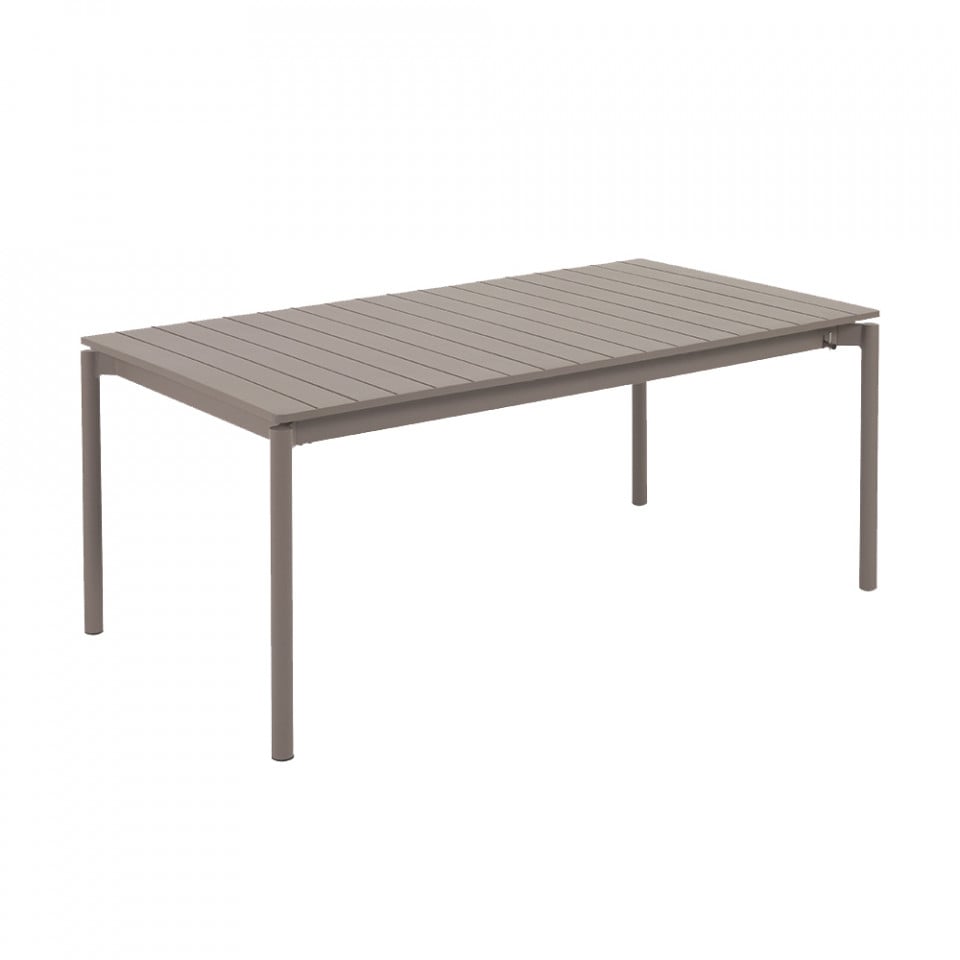 Masa dining exterior extensibila maro din metal 100x180(240) cm Zaltana Kave Home