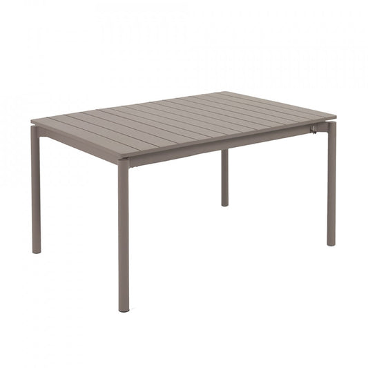 Masa dining exterior extensibila maro din metal 90x140(200) cm Zaltana Kave Home