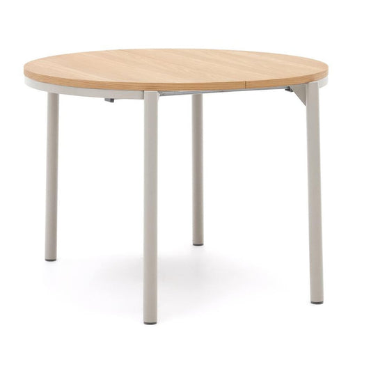 Masa dining exterior extensibila maro/gri din lemn 90(170) cm Montuiri Kave Home