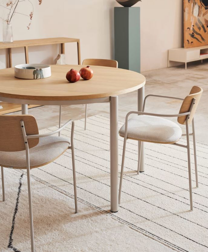Masa dining exterior extensibila maro/gri din lemn 90(170) cm Montuiri Kave Home