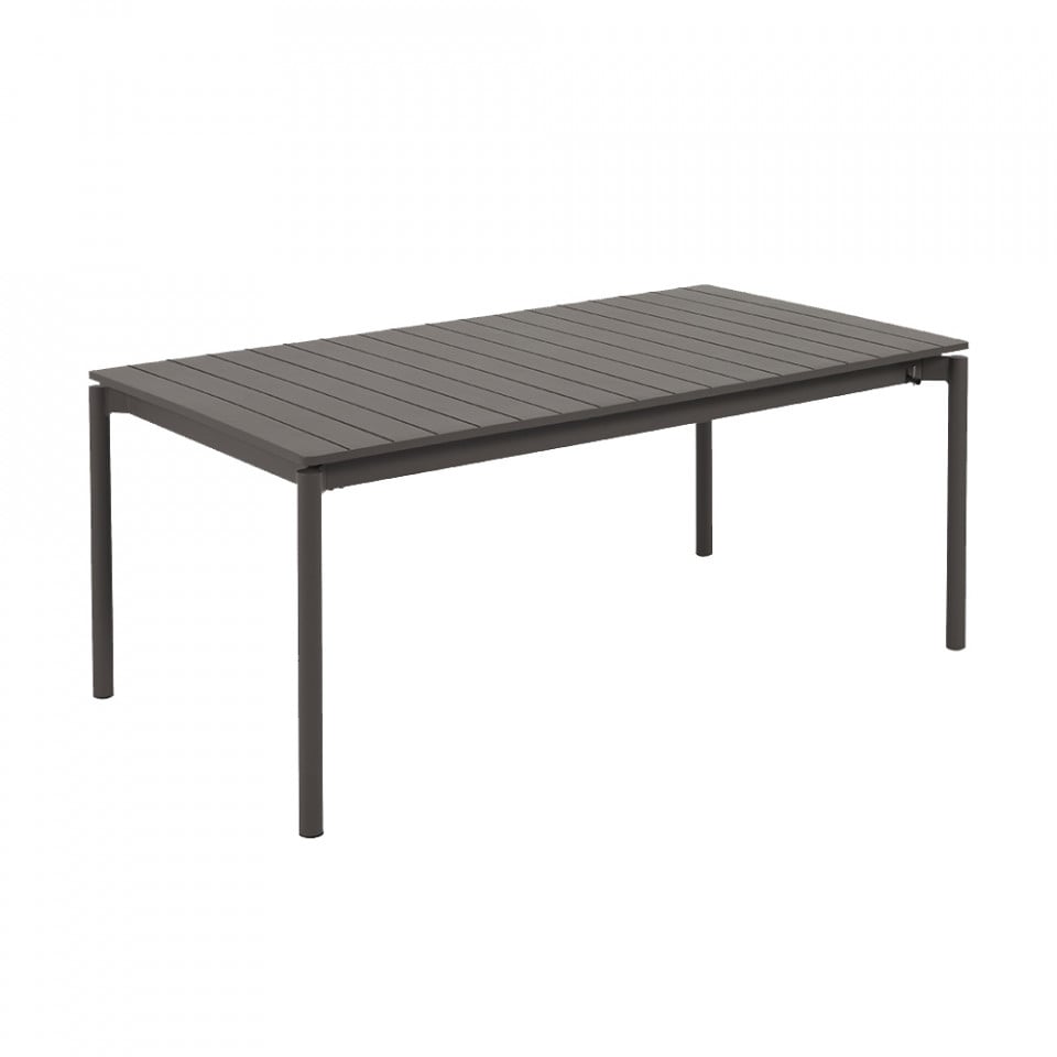 Masa dining exterior extensibila neagra din metal 100x180(240) cm Zaltana Kave Home
