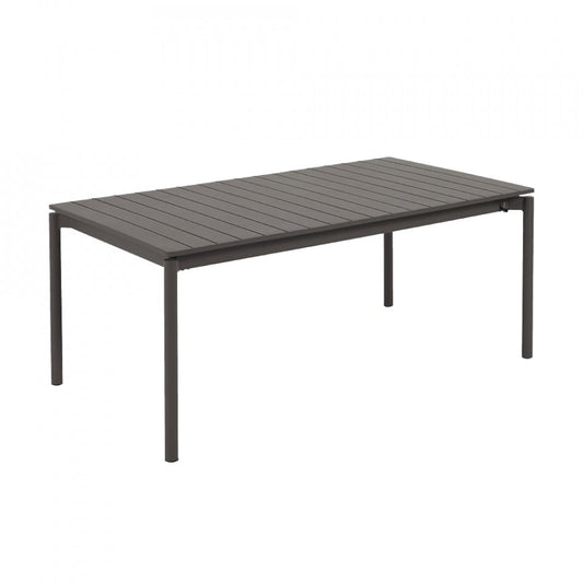 Masa dining exterior extensibila neagra din metal 100x180(240) cm Zaltana Kave Home