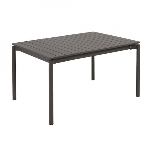 Masa dining exterior extensibila neagra din metal 90x140(200) cm Zaltana Kave Home