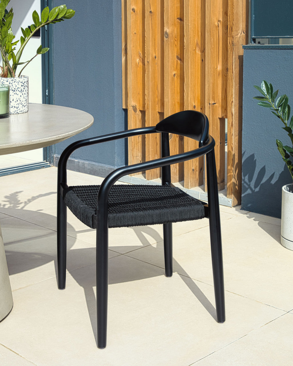 Masa dining exterior gri din ciment 120 cm Itai Kave Home