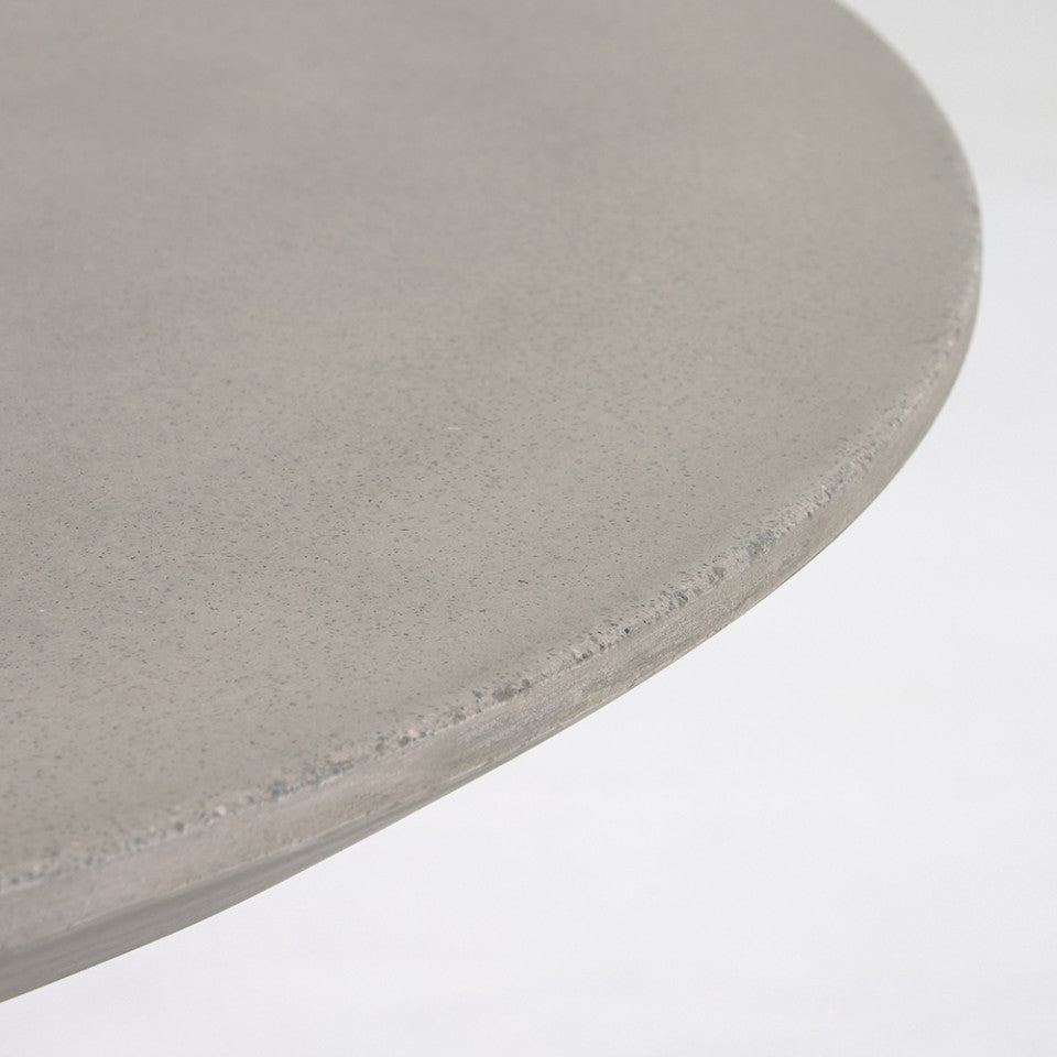 Masa dining exterior gri din ciment 90 cm Itai Kave Home