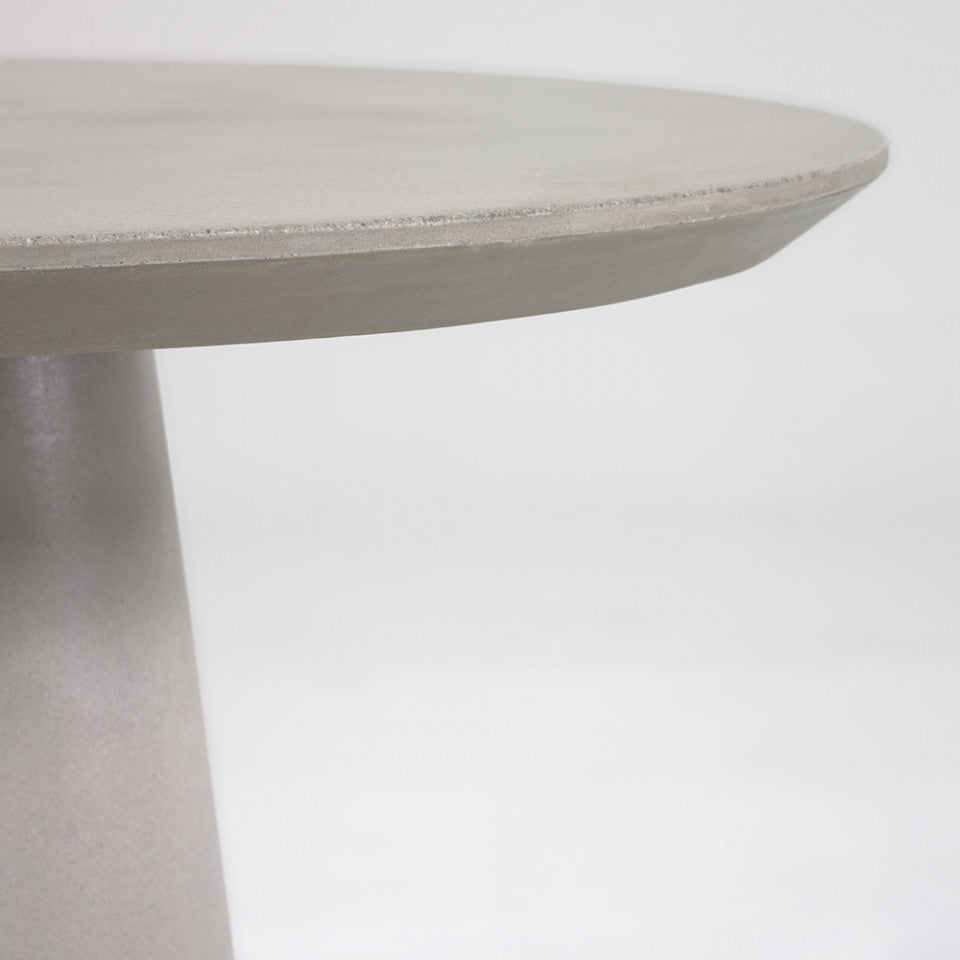 Masa dining exterior gri din ciment 90 cm Itai Kave Home