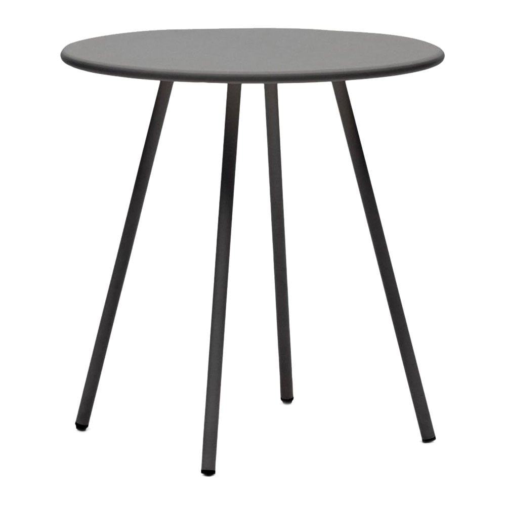 Masa dining exterior gri din metal 70 cm Montjoi Kave Home