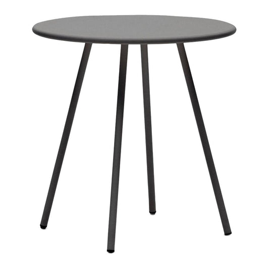 Masa dining exterior gri din metal 70 cm Montjoi Kave Home
