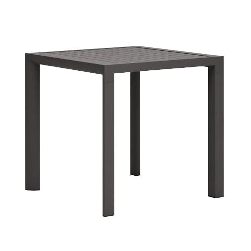 Masa dining exterior gri din metal 77x77 cm Culip Kave Home