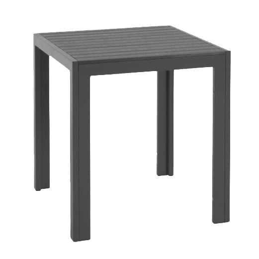 Masa dining exterior gri inchis din metal 70x70 cm Sirley Kave Home