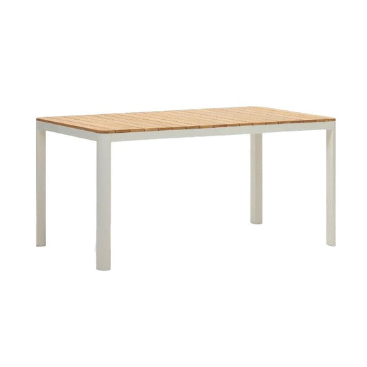 Masa dining exterior maro/alba din lemn 90x163 cm Bona Kave Home