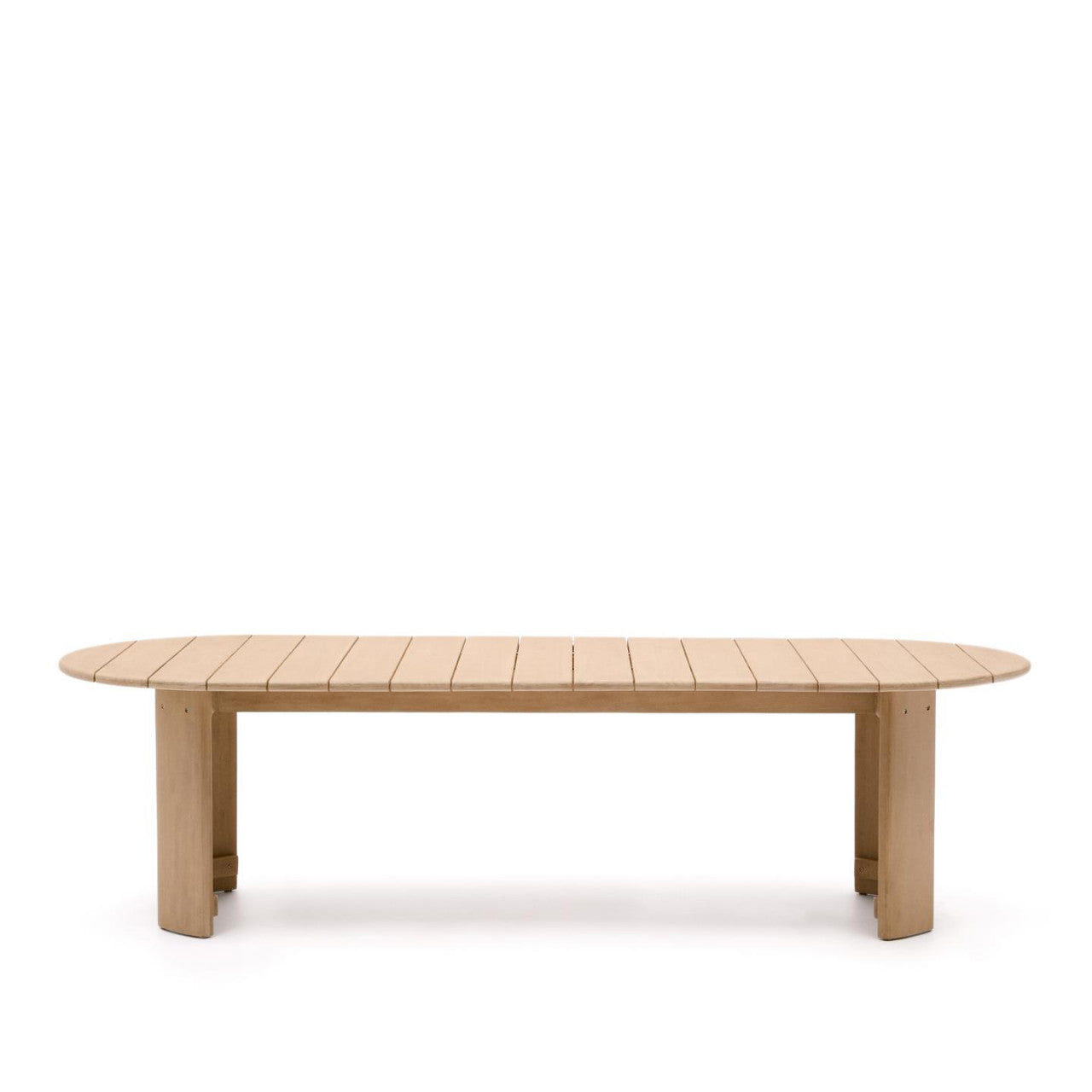 Masa dining exterior maro din lemn 110x280 cm Xoriguer Kave Home