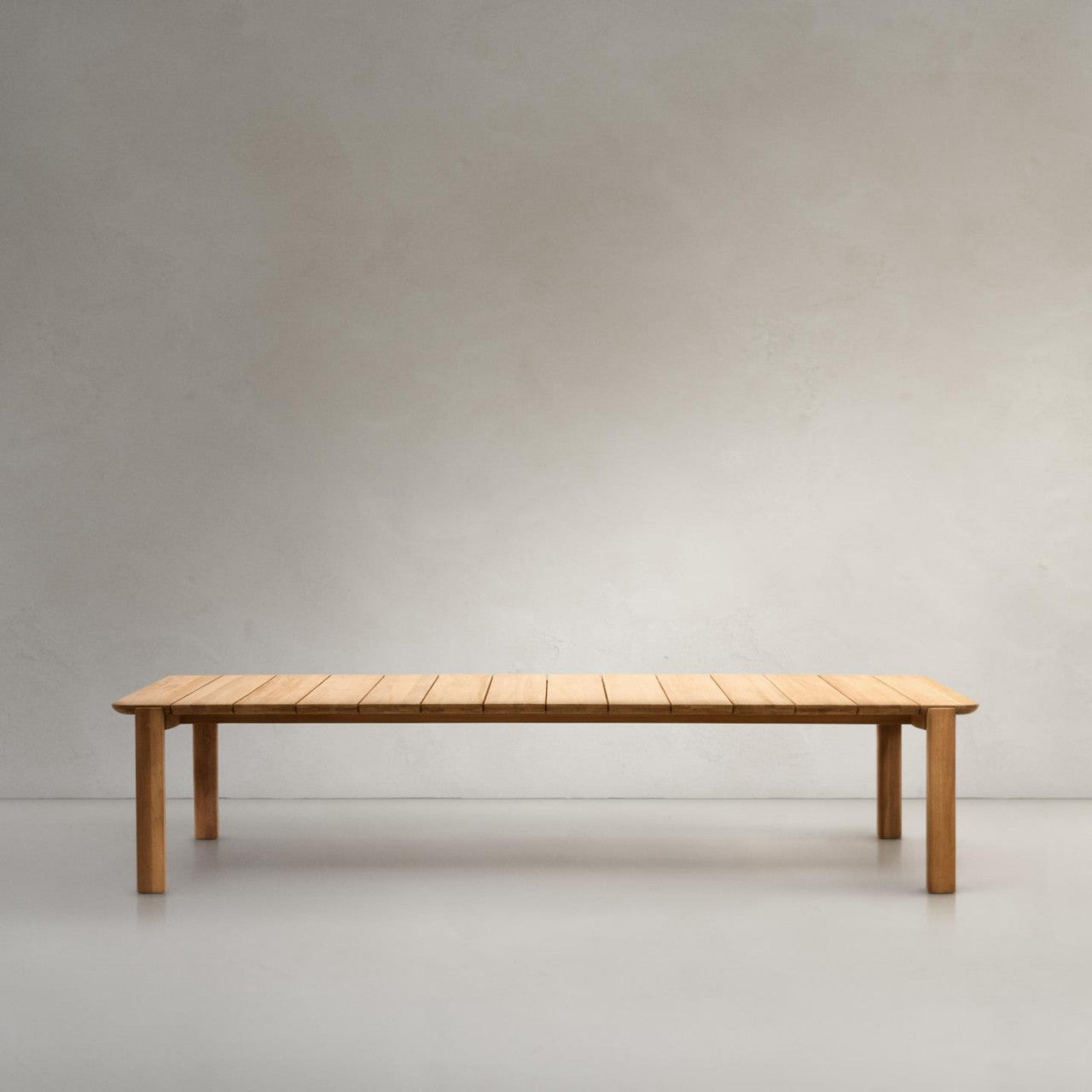 Masa dining exterior maro din lemn 112x280 cm Icaro Kave Home