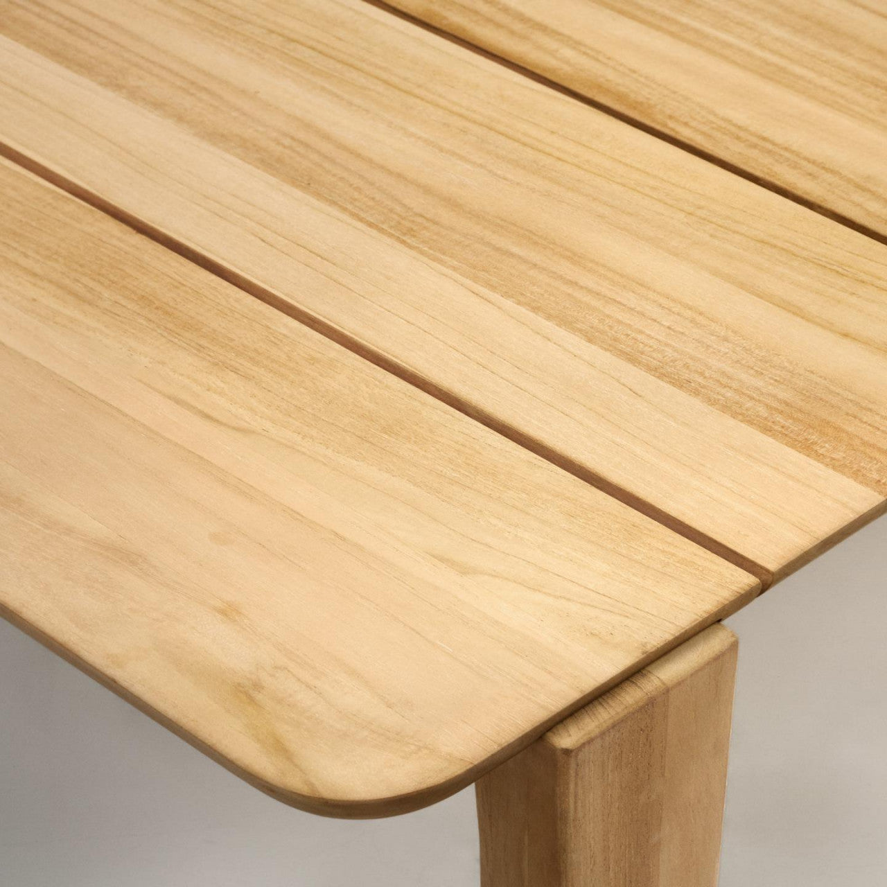 Masa dining exterior maro din lemn 112x280 cm Icaro Kave Home