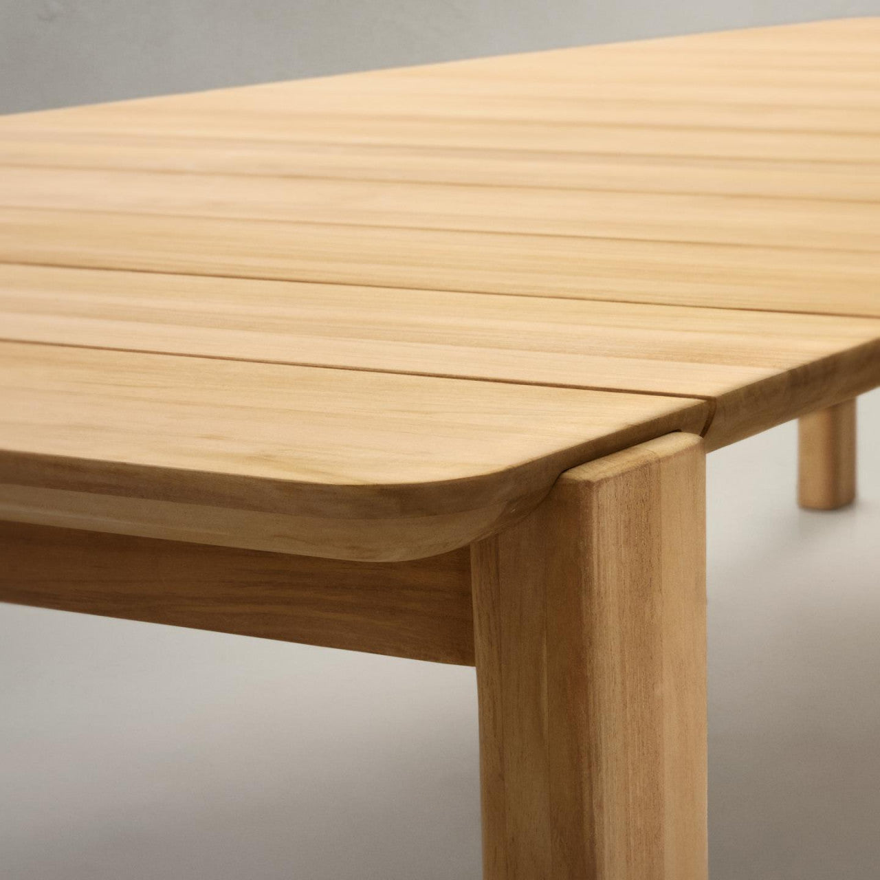 Masa dining exterior maro din lemn 112x280 cm Icaro Kave Home