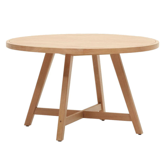Masa dining exterior maro din lemn 130 cm Urgell Kave Home