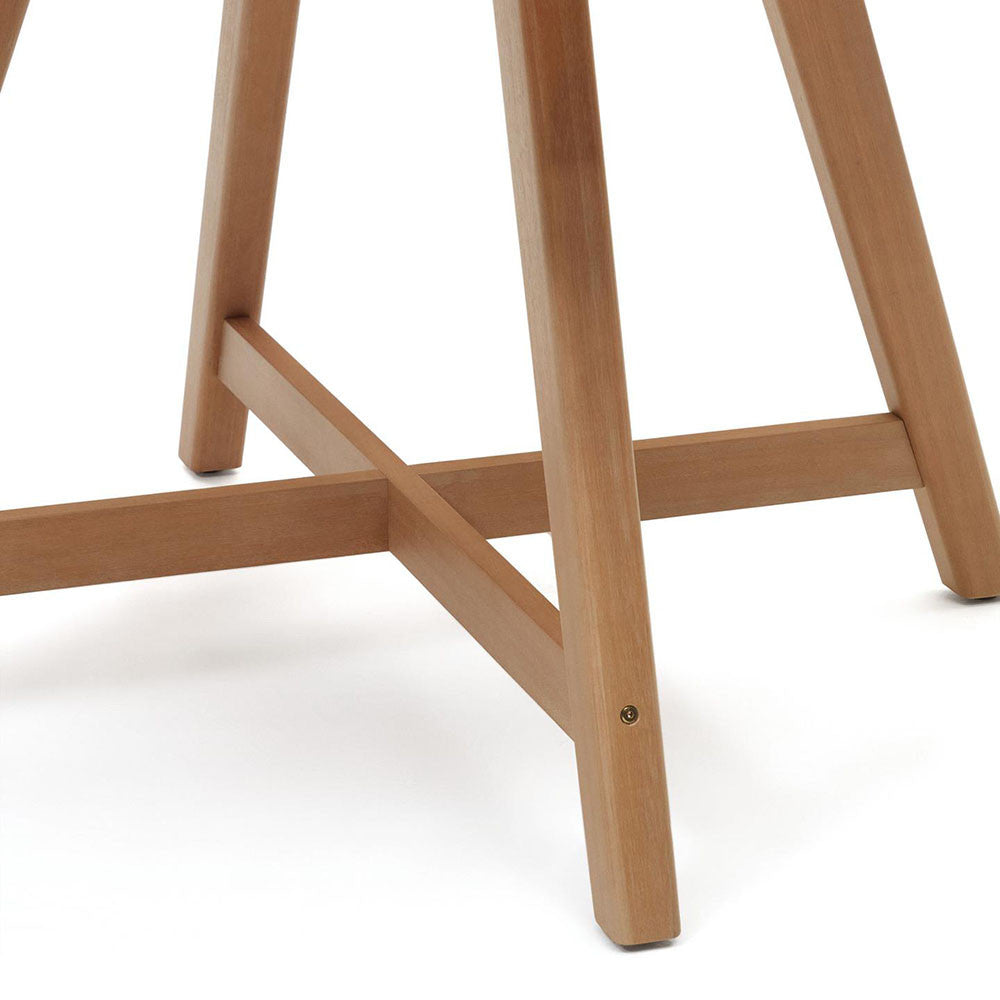 Masa dining exterior maro din lemn 130 cm Urgell Kave Home
