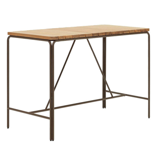 Masa dining exterior maro din lemn 70x140 cm Salguer Kave Home
