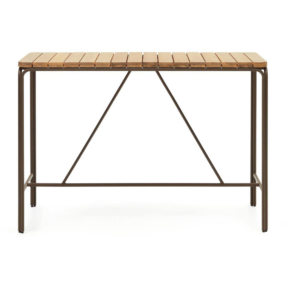 Masa dining exterior maro din lemn 70x140 cm Salguer Kave Home