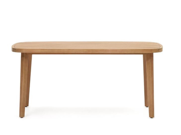 Masa dining exterior maro din lemn 90x170 cm Maset Kave Home