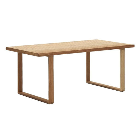 Masa dining exterior maro din lemn 90x180 cm Canadell Kave Home