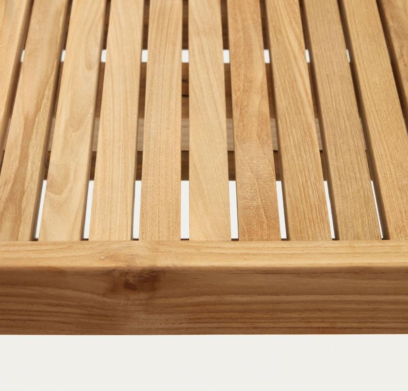 Masa dining exterior maro din lemn 90x180 cm Canadell Kave Home