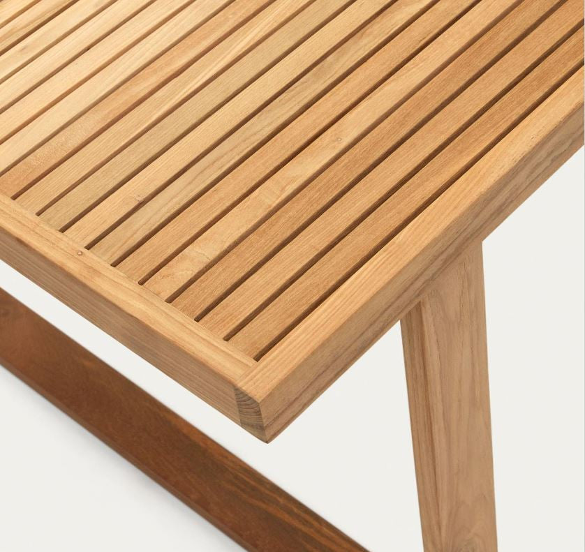 Masa dining exterior maro din lemn 90x180 cm Canadell Kave Home