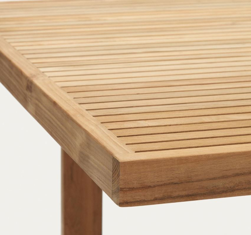 Masa dining exterior maro din lemn 90x180 cm Canadell Kave Home