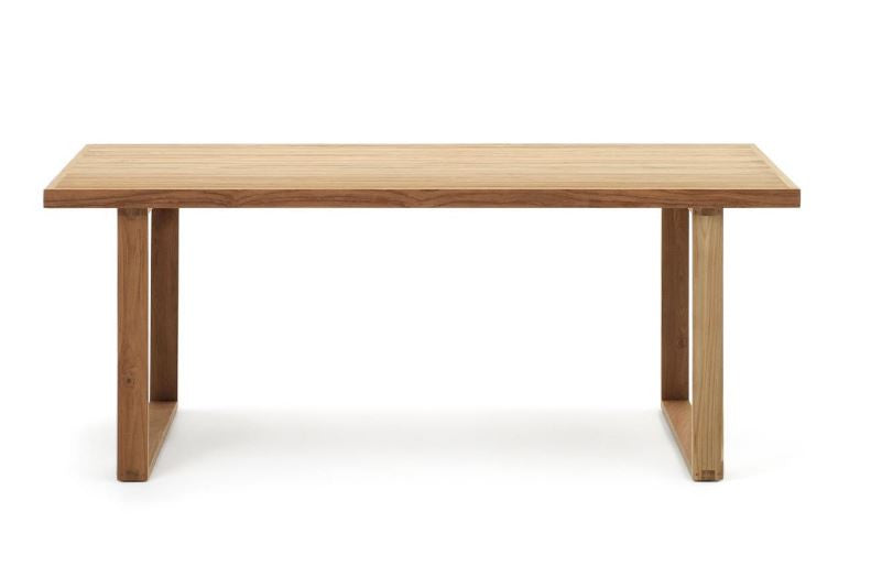 Masa dining exterior maro din lemn 90x180 cm Canadell Kave Home