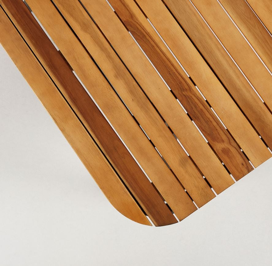 Masa dining exterior maro din lemn 90x180 cm Soumaya Kave Home