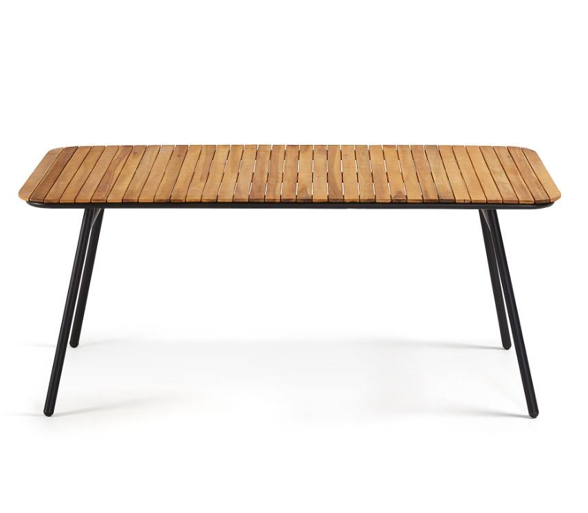 Masa dining exterior maro din lemn 90x180 cm Soumaya Kave Home