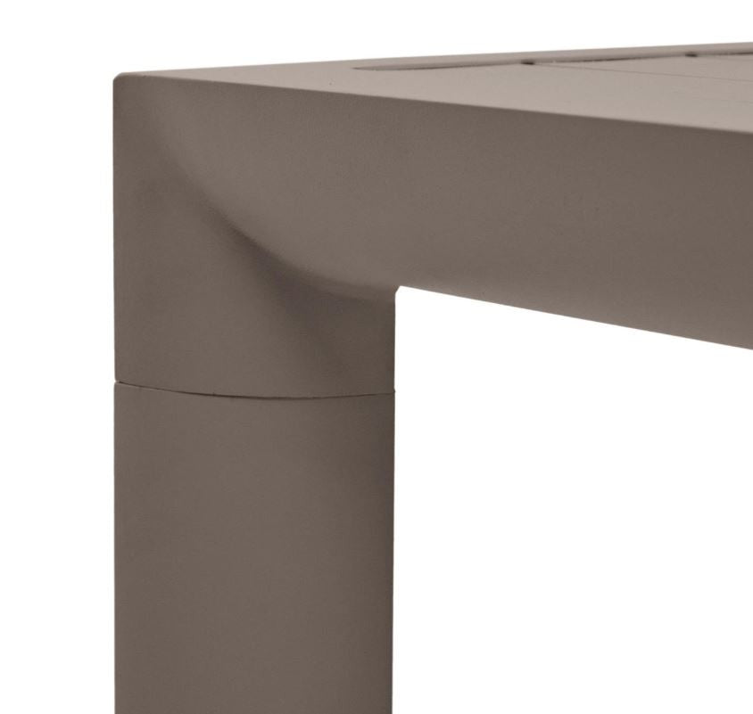 Masa dining exterior maro din metal 90x180 cm Culip Kave Home