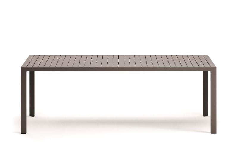 Masa dining exterior maro din metal 90x180 cm Culip Kave Home