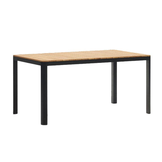 Masa dining exterior maro/neagra din lemn 90x163 cm Bona Kave Home