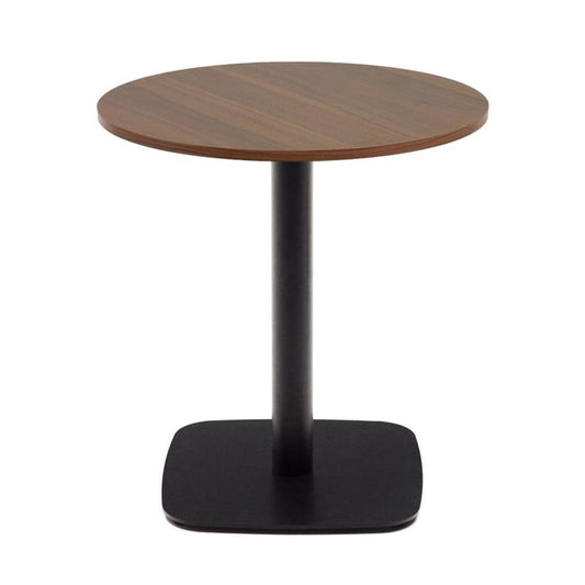 Masa dining exterior maro/neagra din metal 68 cm Dina Kave Home