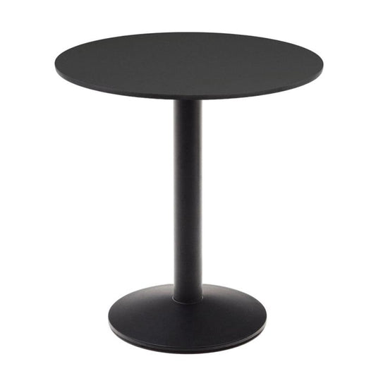 Masa dining exterior maro/neagra din metal 68 cm Esilda Kave Home