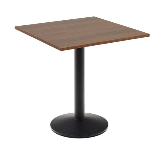 Masa dining exterior maro/neagra din metal 70x70 cm Esilda Kave Home