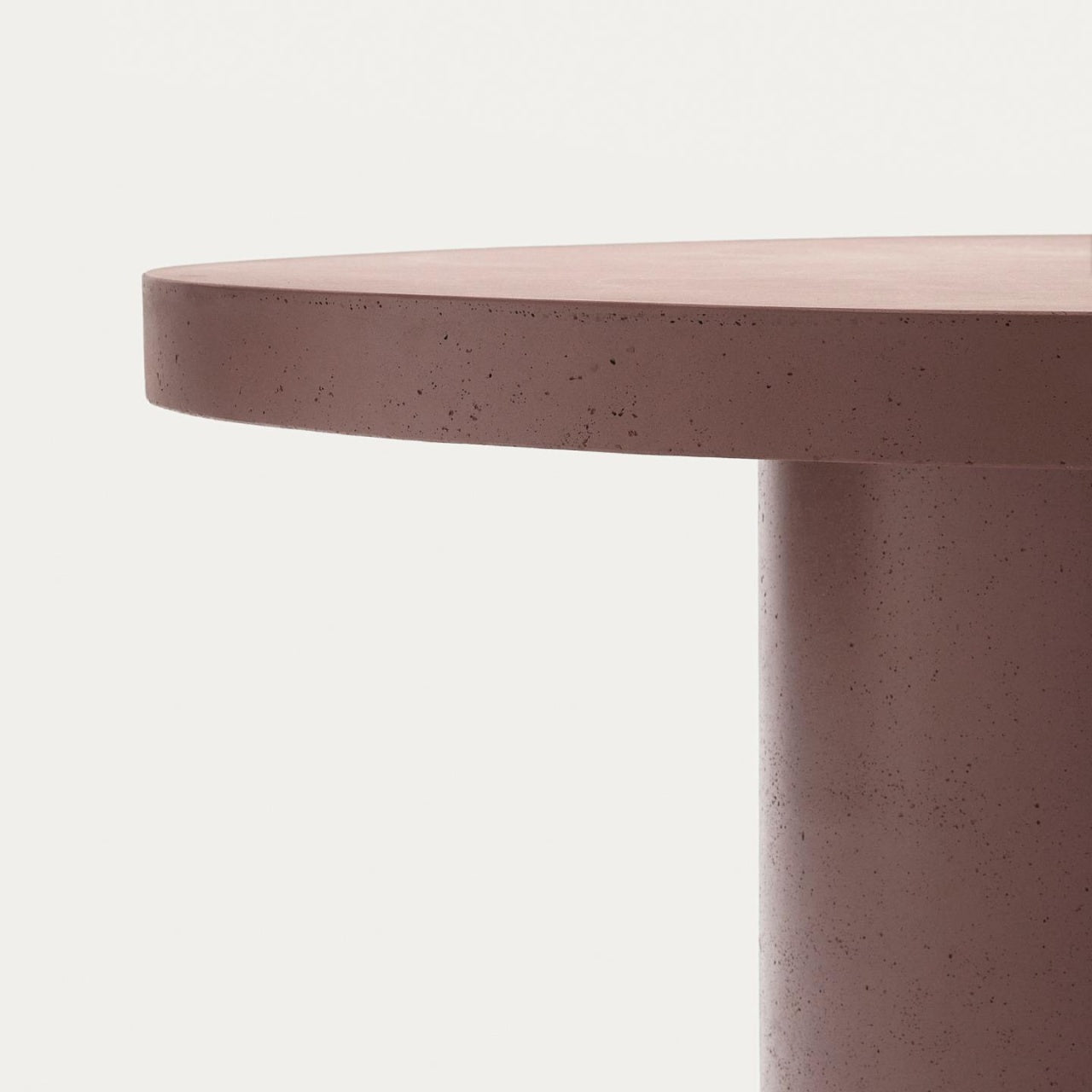 Masa dining exterior maro teracota din ciment 120 cm Aiguablava Kave Home