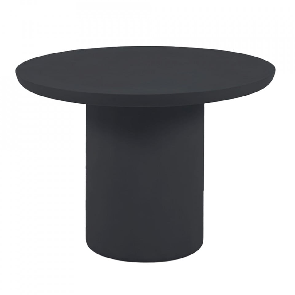 Masa dining exterior neagra din ciment 110 cm Taimi Kave Home