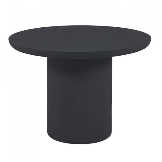 Masa dining exterior neagra din ciment 110 cm Taimi Kave Home