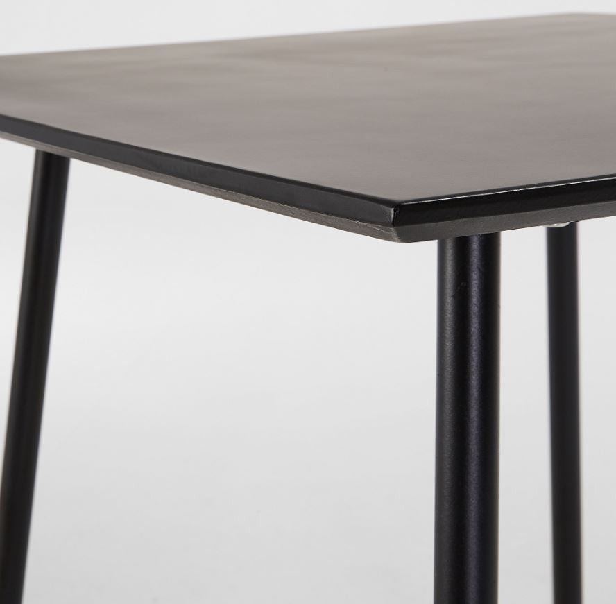 Masa dining exterior neagra din ciment 75x75 cm Mathis Kave Home