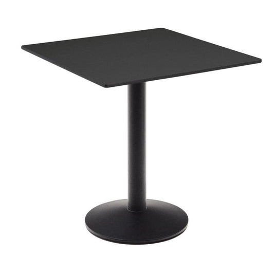 Masa dining exterior neagra din metal 68x68 cm Esilda Kave Home
