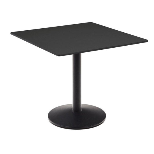Masa dining exterior neagra din metal 90x90 cm Esilda Kave Home