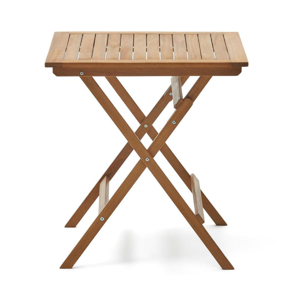 Masa dining exterior pliabila maro din lemn 70x70 cm Sadirar Kave Home