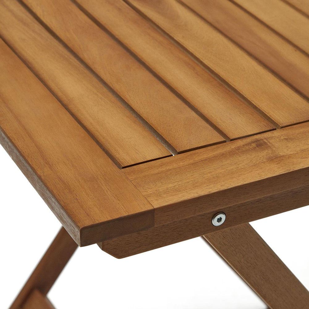 Masa dining exterior pliabila maro din lemn 70x70 cm Sadirar Kave Home