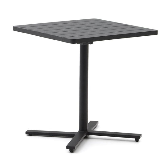 Masa dining exterior pliabila neagra din metal 70x70 cm Torreta X Kave Home