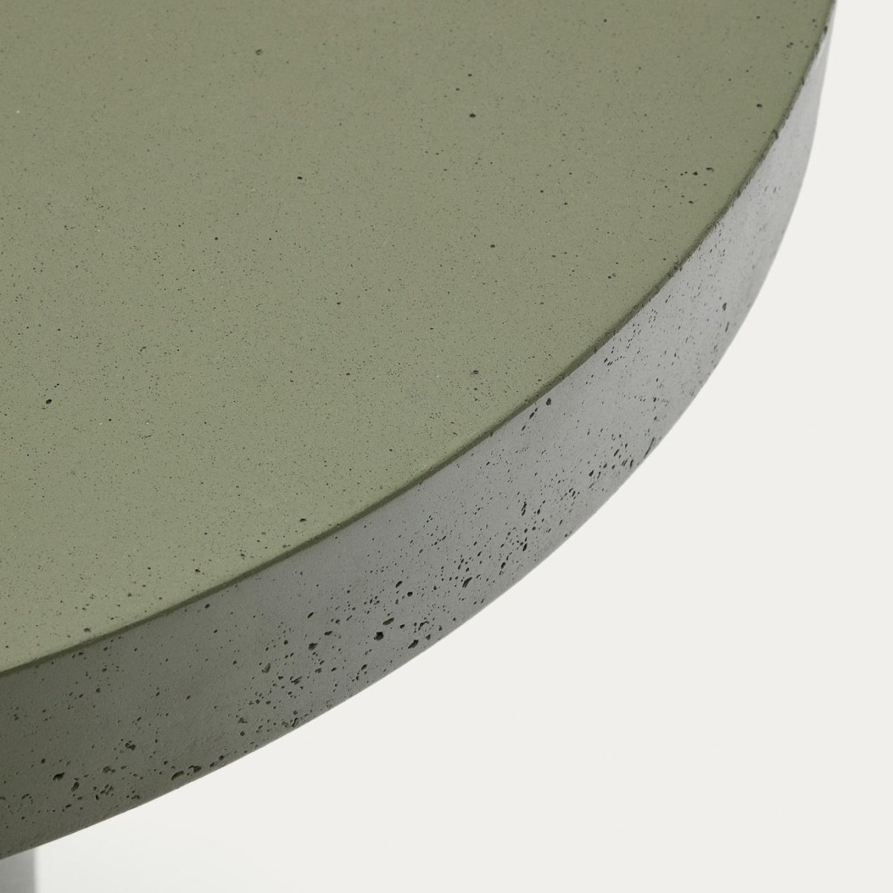 Masa dining exterior verde din ciment 90 cm Aiguablava Kave Home