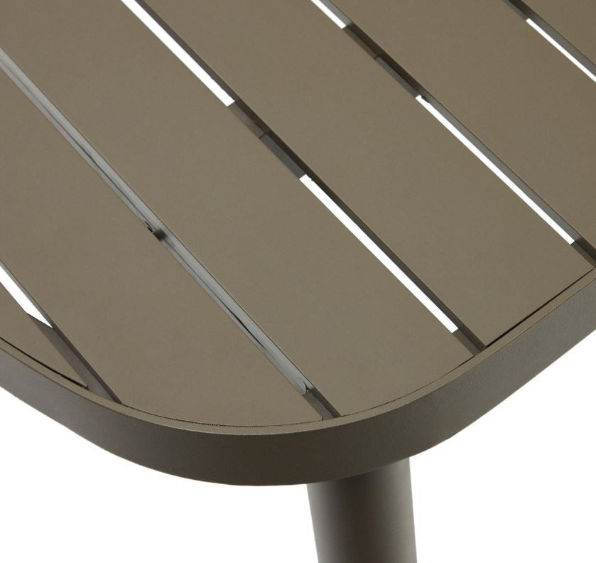 Masa dining exterior verde din metal 90x180 cm Joncols Kave Home