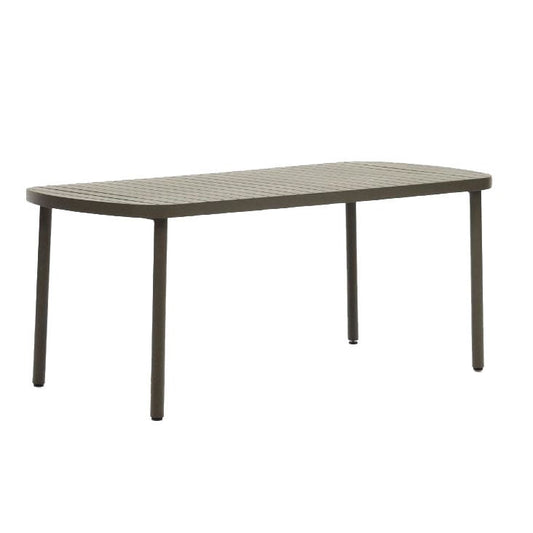 Masa dining exterior verde din metal 90x180 cm Joncols Kave Home