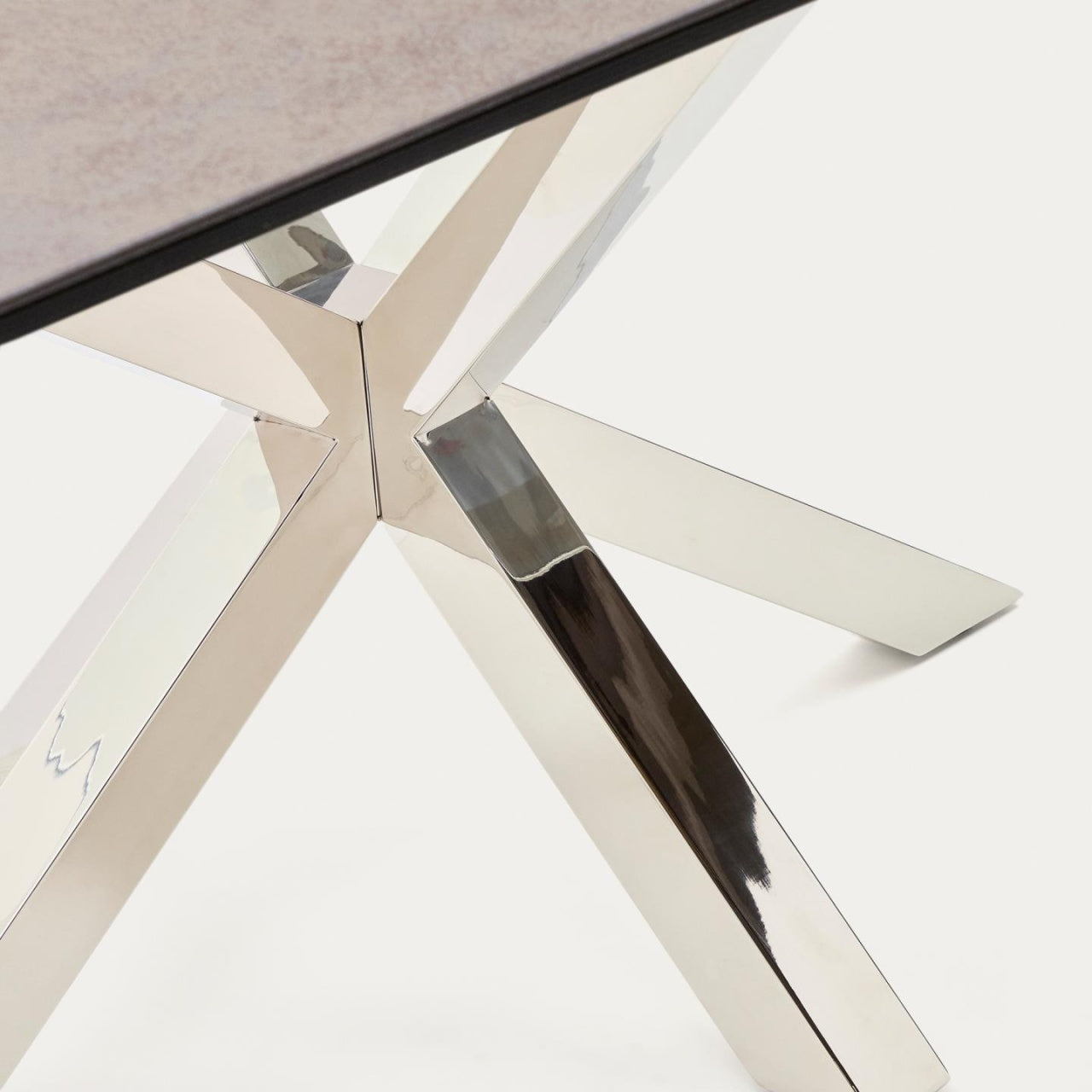 Masa dining gri/argintie din metal 90x160 cm Argo Kave Home